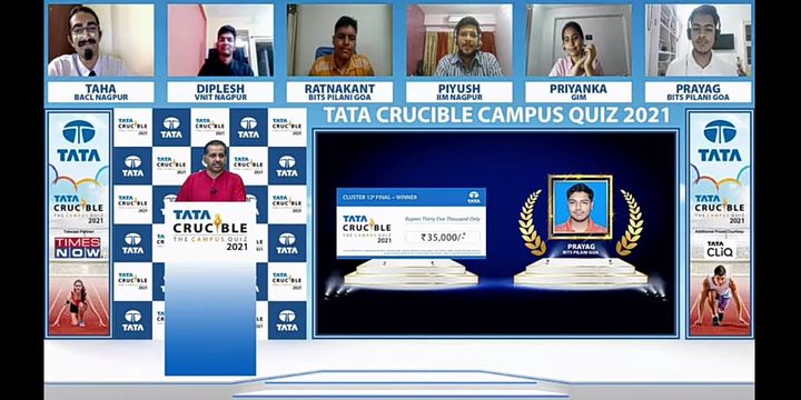 Winner, Tata Crucible Campus Quiz 2021 - Goa Nagpur Cluster