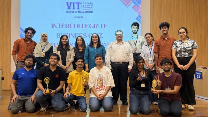 Winner, VIT Biz Quiz 2025 with Shagun