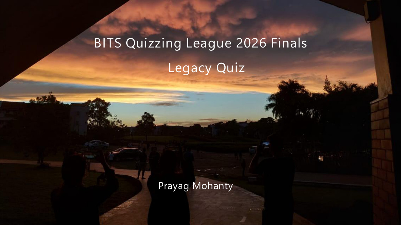 First slide of BITS Quizzing League 2026 Finals