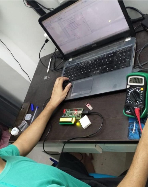Students working on lab exercises at home with WEL hardware